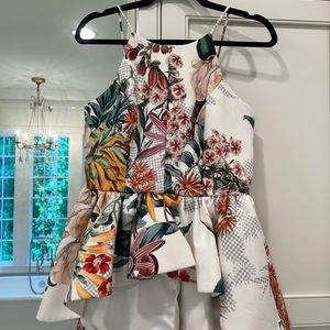 cameo peplum tank size small